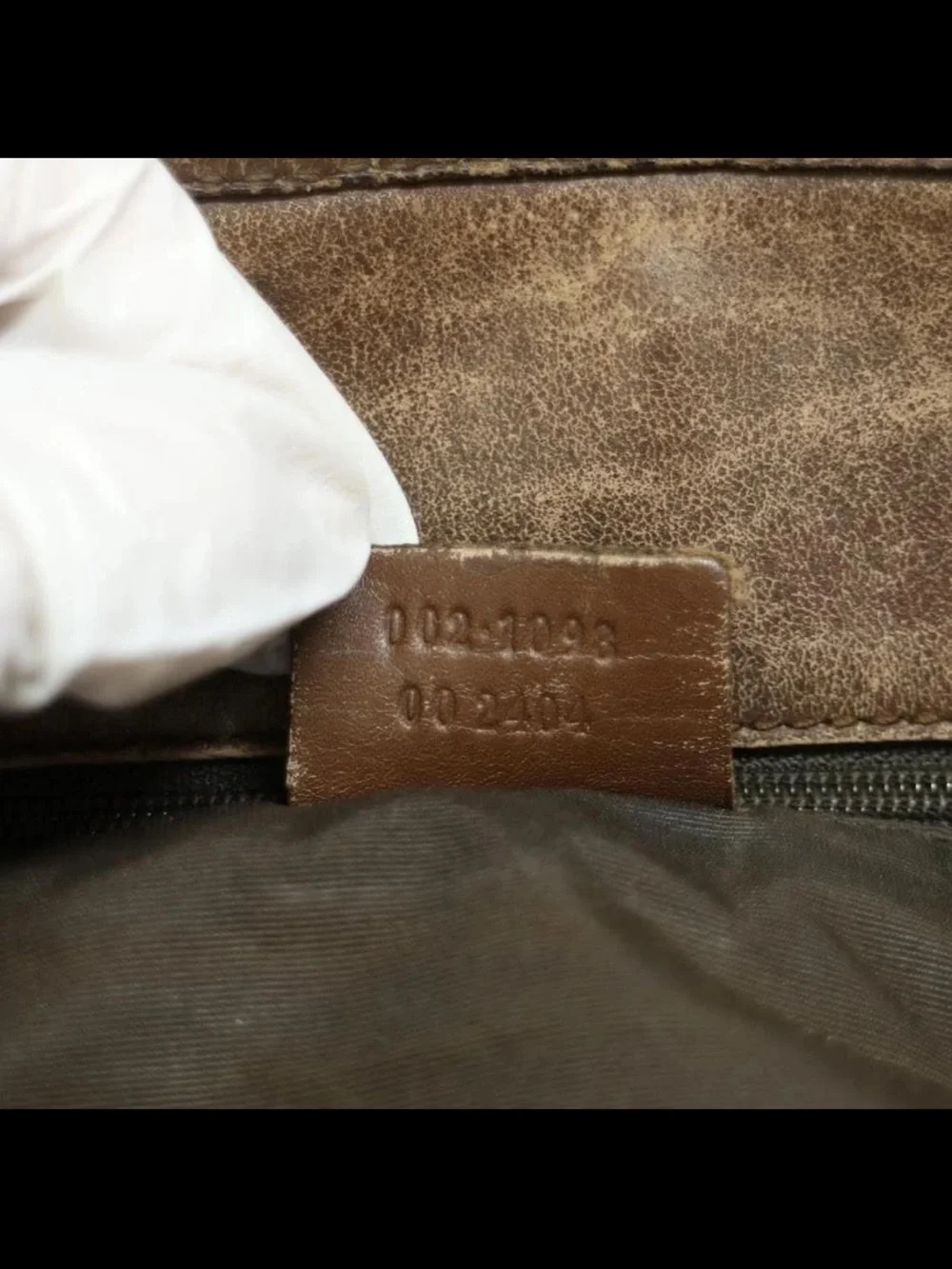 Gucci Beige GG Canvas Tote with Brown Trim